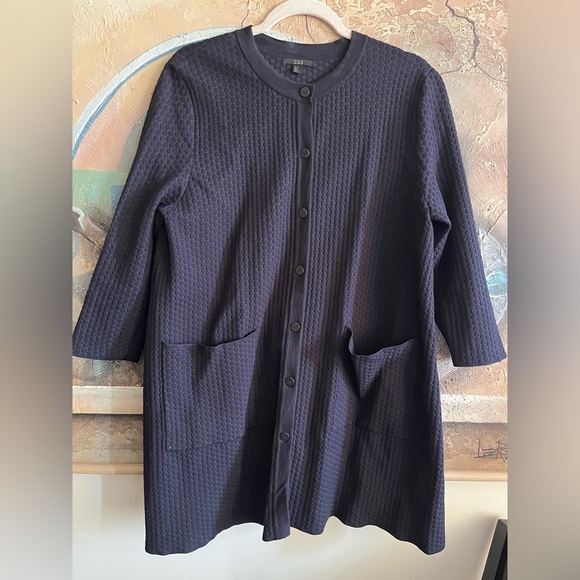 COS Textured Jacquard-knit Cardigan Medium - Picture 9 of 16